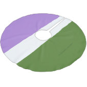 SlipperyJoe's genderqueer pride vlag kleuren non-b Kerstboom Rok (Gekanteld)