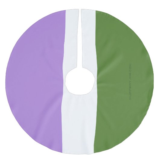 SlipperyJoe's genderqueer pride vlag kleuren non-b Kerstboom Rok (Voorkant)