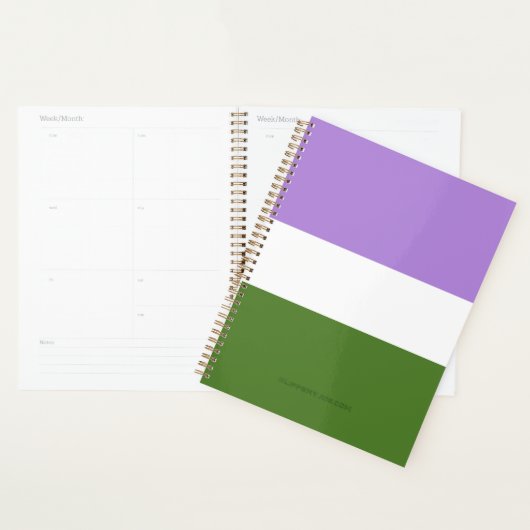 SlipperyJoe's genderqueer pride vlag kleuren non-b Planner (Display)