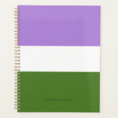 SlipperyJoe's genderqueer pride vlag kleuren non-b Planner (Voorkant)
