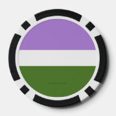 SlipperyJoe's genderqueer pride vlag kleuren non-b Poker Chips (Achterkant)