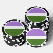 SlipperyJoe's genderqueer pride vlag kleuren non-b Poker Chips (Opstapeling)
