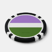 SlipperyJoe's genderqueer pride vlag kleuren non-b Poker Chips (Enkel)