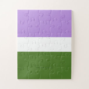 SlipperyJoe's genderqueer trotslavendelblauw Legpuzzel