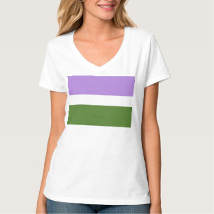 SlipperyJoe's genderqueer trotsvlag lavendelblendi T-shirt