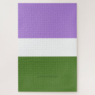 SlipperyJoe's genderqueer trotsvlag lavendelblends Legpuzzel