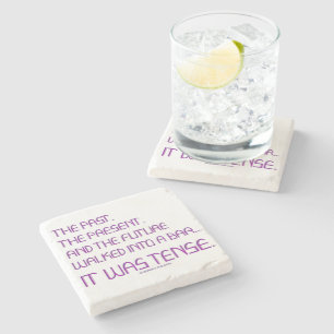 SlipperyJoe's gespannen woord voorbij toekomstig p Stenen Onderzetter