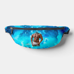 SlipperyJoe's gespierde baardman shirtloos sixpack Heuptasje