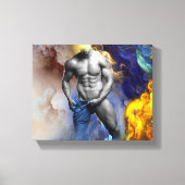SlipperyJoe's gespierde man lichaamsbouw stomende  Canvas Afdruk (Voorkant)
