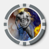 SlipperyJoe's gespierde man lichaamsbouw stomende  Poker Chips (Voorkant)