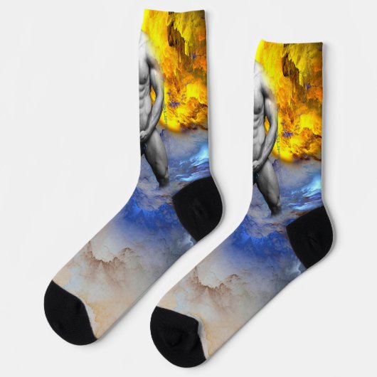 SlipperyJoe's gespierde man lichaamsbouw stomende  Sokken (Links)