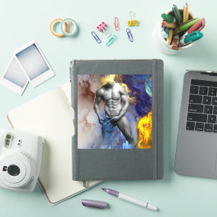 SlipperyJoe's gespierde man lichaamsbouw stomende  Sticker