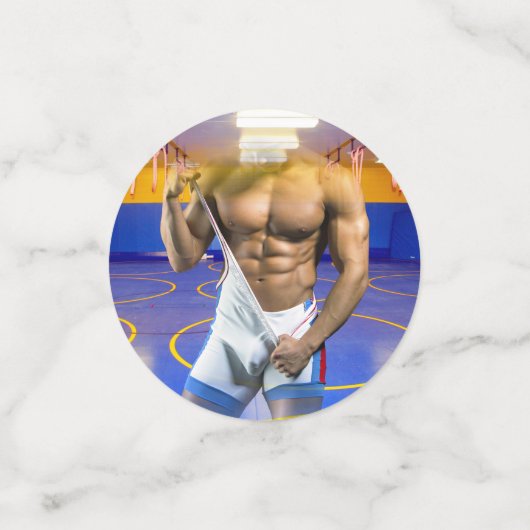 SlipperyJoe's gespierde man uitstulping six-pack s Confetti (Kleine voorkant)