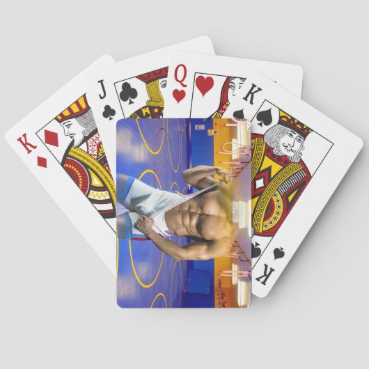 SlipperyJoe's gespierde man uitstulping six-pack s Pokerkaarten (Achterkant)