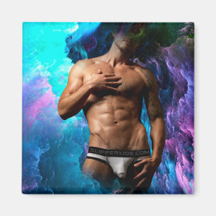 SlipperyJoe's gespierde mannenondergoed bult kosmi Magneet