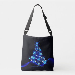 SlipperyJoe's gestileerde gloeiende kerstboom brig Crossbody Tas