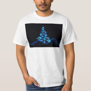 SlipperyJoe's gestileerde gloeiende kerstboom brig T-shirt
