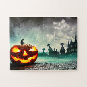 SlipperyJoe's gloeiende jack‑o'-lantern Halloween Legpuzzel