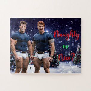 SlipperyJoe's gloeiende kerstbomen twee gespierde Legpuzzel