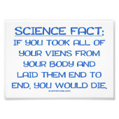 SlipperyJoe's grappige gezegde science fact blue r Foto Afdruk (Voorkant)