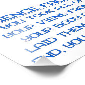 SlipperyJoe's grappige gezegde science fact blue r Foto Afdruk (Hoek)