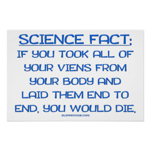SlipperyJoe's grappige gezegde science fact blue r Perfect Poster