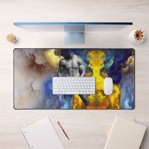 SlipperyJoe's grijswaarde gespierde mannenfiguur g Bureaumat