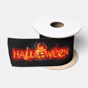 SlipperyJoe's Halloween enorm lettertype in vuur Lint