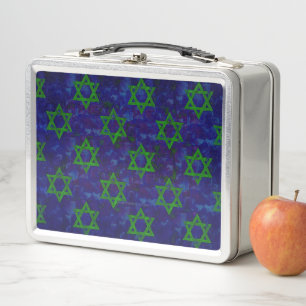 SlipperyJoe's Hanukka groene rijen Davidssterren c