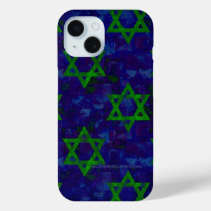 SlipperyJoe's Hanukkah groene rijen Davidssterren