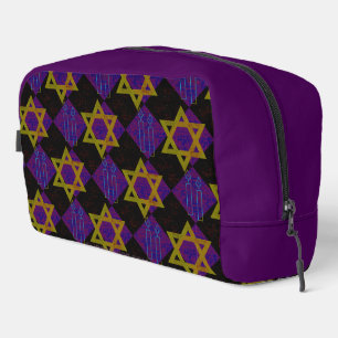SlipperyJoe's Hanukkah-thema afbeelding goudgeel Toilettasje