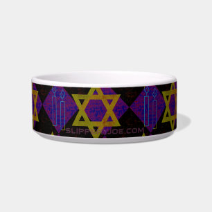 SlipperyJoe's Hanukkah-thema afbeelding goudgeel Voerbakje