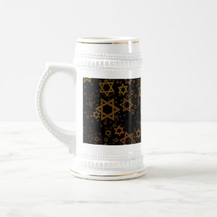 SlipperyJoe's Hanukkah-thema Ster David artistiek Bierpul