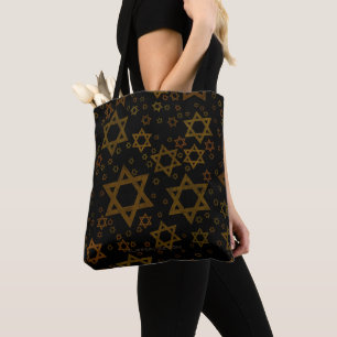 SlipperyJoe's Hanukkah-thema Ster David artistiek Draagtas