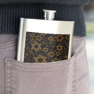 SlipperyJoe's Hanukkah-thema Ster David artistiek Flacon