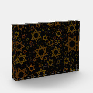SlipperyJoe's Hanukkah-thema Ster David artistiek Fotoblokken