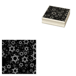 SlipperyJoe's Hanukkah-thema Ster David artistiek Rubberstempel