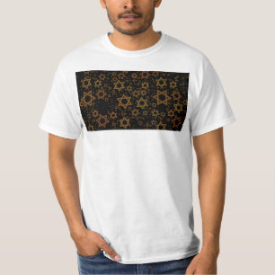 SlipperyJoe's Hanukkah-thema Ster David artistiek T-shirt