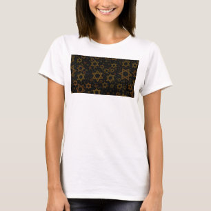 SlipperyJoe's Hanukkah-thema Ster David artistiek T-shirt