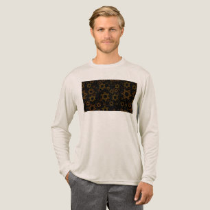 SlipperyJoe's Hanukkah-thema Ster David artistiek  Tri-Blend Shirt