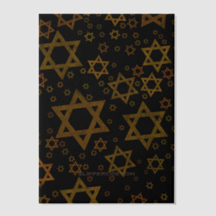 SlipperyJoe's Hanukkah-thema Ster David artistiek Vellum Uitnodigingen