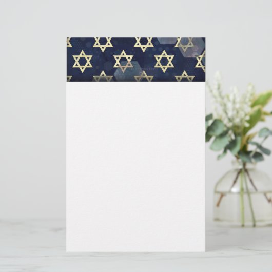 SlipperyJoe's Happy Chanoeka meerdere sterren van Briefpapier (Staand voorkant)