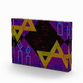 SlipperyJoe's Happy Chanoeka-ster van David Menora Fotoblokken (Rechts)