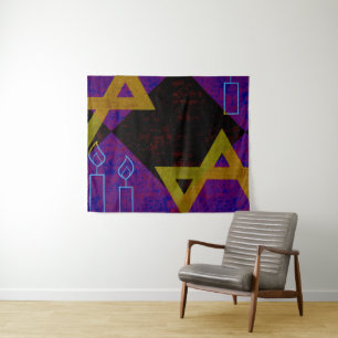 SlipperyJoe's Happy Chanoeka-ster van David Menora Wandkleed