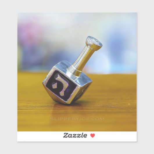 SlipperyJoe's Happy Chanoeka vierzijdig draaiend Sticker (Vel)