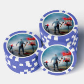 SlipperyJoe's Happy Halloween dode zombies eng b Poker Chips (Opstapeling)