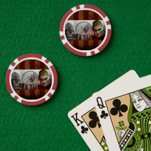 SlipperyJoe's Happy Halloween griezelige man pop g Poker Chips
