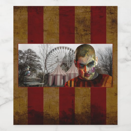 SlipperyJoe's Happy Halloween griezelige man pop g Wijn Etiket (Enkel label)