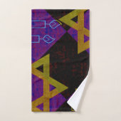 SlipperyJoe's Happy Hanoukka Star de David menorah (Serviette à main)