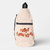 SlipperyJoe's Happy Thanksgiving herfstbladeren Sling Bag (Voorkant)
